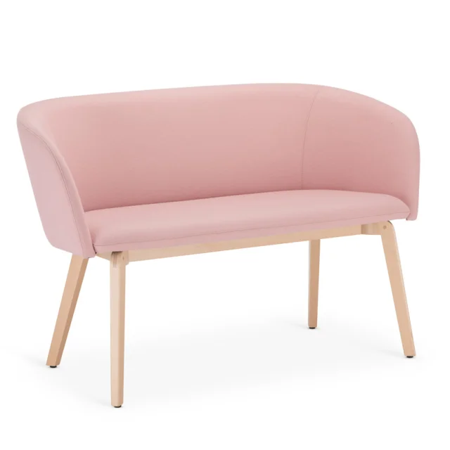 Nowy Styl Naudu und Naudu WAVY - 2-Sitzer Sofa mit Holzgestell