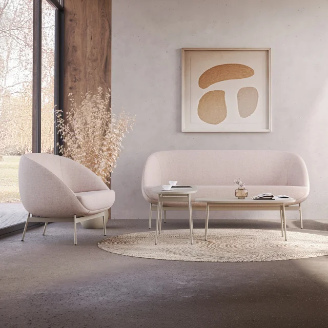 Nowy Styl Mollen Sofa mit Nowy Styl Mollen Lounge Sessel