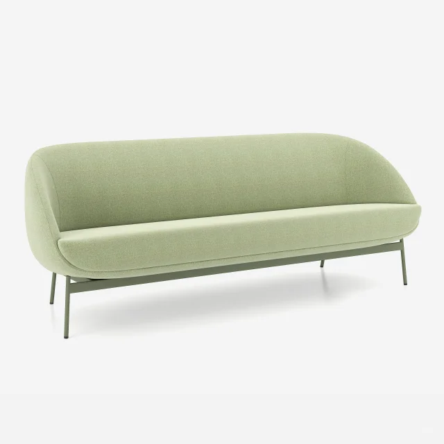 Nowy Styl Mollen 3U - 3-Sitzer Sofa  mit Metallgestell
