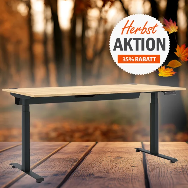 Herbstaktion mit 35% RABATT - Nowy Styl eUP Prime 3S - höhenverstellbarer Schreibtisch mit elektrischer Höhenverstellung