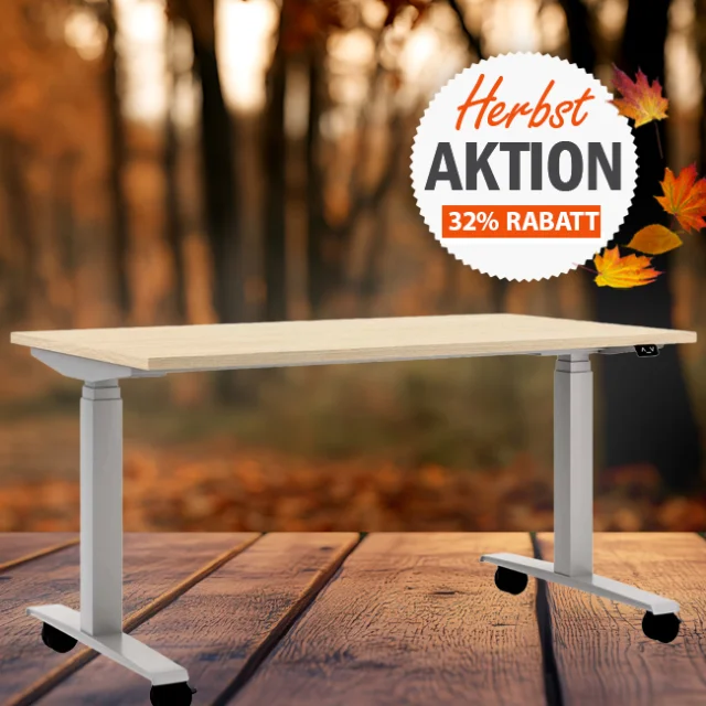 Herbstaktion mit 32% RABATT - Nowy Styl eModel 3.0 - elektrisch höhenverstellbarer Schreibtisch auf Rollen